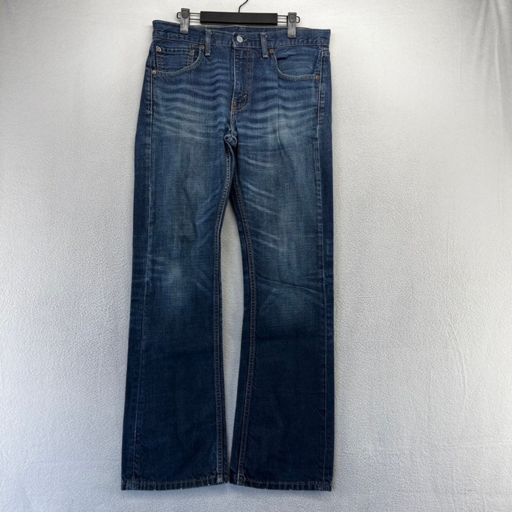 Levis Jeans Mens 32x32 Blue 527 Bootcut Denim Casual Dark Wash Western Cowboy